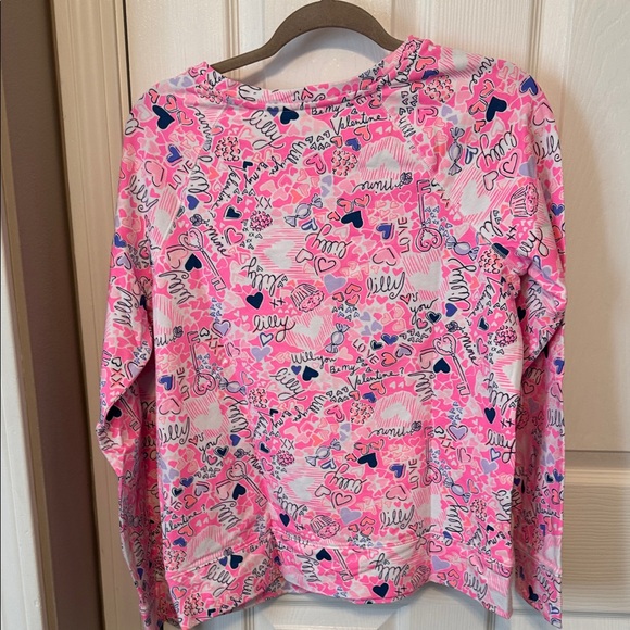 Brand New Women’s Lilly Pulitzer Pink and Blue Patterned Long Sleeve Shirt - Picture 2 of 3